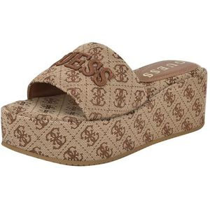 Guess Bintai sandaal voor dames, Medium Bruin Logo 210, 36.5 EU