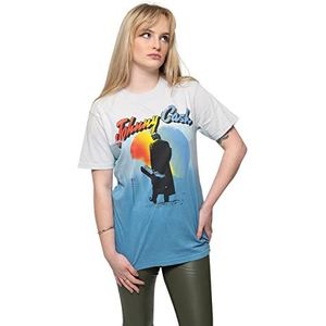 Johnny Cash T-shirt wandelen gitaar logo officiële unisex blauwe kleurstof wassen, Blauw, XXL