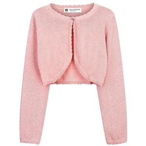 BlackButterfly Meisjes Lang Mouw Sprankelend Vest kinder Kinderen Bolero Shrug (Babyroze, 11-12 Jaren)