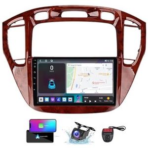 Voor Toyota Highlander 1 XU20 2001-2007 Android 13 Carplay Autoradio, 9 inch Scherm Radio Wireless Android Auto Bluetooth 5.0 Handsfree 4G WiFi FM/RDS/DAB+ Radio DSP Camera + DVR(B,NF-6)
