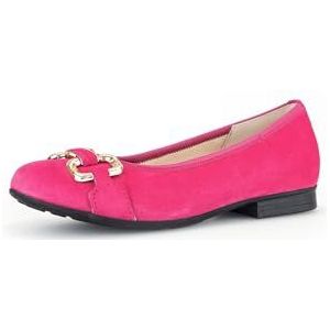 Gabor Klassieke ballerina's voor dames, platte schoenen, lichte extra breedte (G), Roze 21, 42 EU
