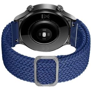 dayeer Gevlochten bandjes voor Ticwatch Pro 3 GPS 2020/GTX/E2/S2 Smart Horlogebanden Vervanging Sport armband (Color : Blue White, Size : For TicWatch)
