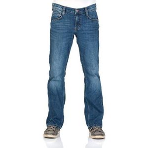 MUSTANG Heren jeans Oregon Bootcut mannen jeansbroek denim stretch katoen blauw zwart W30 W31 W32 W33 W34 W36 W38 W40, Medium Blauw (702), 34W x 32L