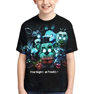 Kmehsv FNAF_World Tops Mode Kinderen T-shirt Grafisch Korte Mouw Shirt T-shirts Jongens Meisjes, Color735, L