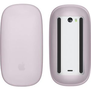 kwmobile Siliconen beschermhoes compatibel met Apple Magic Mouse 1/2 - Zachte muis hoes - Meer grip - Deels doorschijnend - lavendel