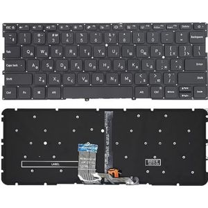 Russisch Engels Laptoptoetsenbord voor Xiaomi voor MI voor Air 13,3 inch met achtergrondverlichting 9Z.ND7BW.601 MK10000039161 zilver(RU Black Backlight)
