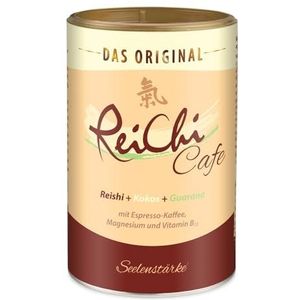 ReiChi Cafe I 400 g, 80 kopjes, exotisch koffiegenot, reishi-paddenstoel, ginseng en kokos, cafeïne van guarana en koffie, magnesium + B12, zenuwen, minder vermoeidheid, veganistisch, zonder additieven