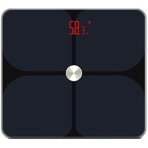 Digitale Badkamer Weegschaal Bluetooth Balance Smart Human Fat Scales Floor Home Bmi Digitale Weegschaal Gemakkelijk Te Gebruiken(Black)