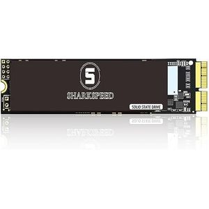 SHARKSPEED SSD 256 GB compatibel met MacBook Air A1465 A1466 (2013-2015,2017), MacBook Pro A1502 A1398 (Retina 2013-2015), interne harde schijf M.2 NVME Gen3.0X4