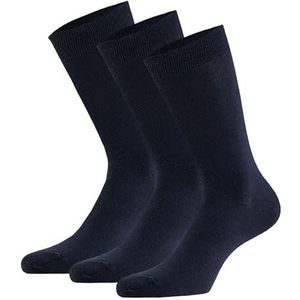 Morethansocks - Bamboe sokken basic - 6-Paar - Blauw - Maat 47/50 - Bamboe sokken basic - 6-Paar heren - Bamboe - Bamboo