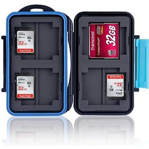 Ares Foto® MC-2 Memory Card Protection Box - Memory Card Case - Card Safe - Opslag en transport voor 8 stuks SD-kaarten en 4 stuks Compact Flash Cards (CF-kaarten)