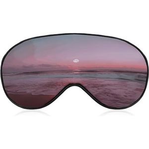 Oogmasker, paarse maan gedrukt slapende oogmasker, nachtoogmasker, verduisterende slapende oogmasker, reizen oogmasker