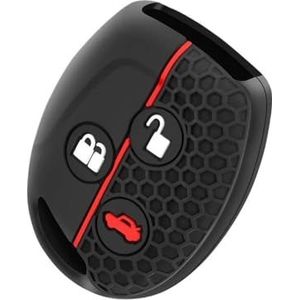 Sleutelbehuizing houder Auto Silicone Auto Sleutelhanger Geval Cover Sticker Set Beschermer Voor Ford Voor Mondeo Voor Fiesta Voor Focus C-Max KA Voor GALAXY Voor Externe Sleutelbehuizing(Red Line)