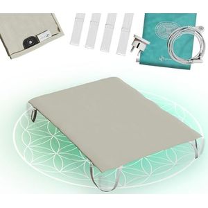 Wim Spa Grounding Bed Sheet aarding Matrascover Slaapmat Aardingsmat voor Bed met EU-stekker en 5,80m kabel - Verhoog uw welzijn, slaap verbeteren en nog veel meer. (Plus - 137x190cm)