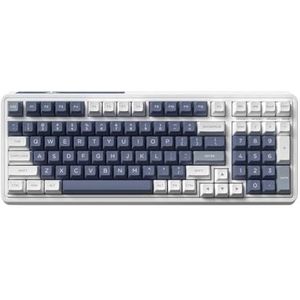 QPSJXN CMK99 99 mechanisch toetsenbord met RGB-achtergrondverlichting Hot TTC-schakelaar voor gaming en duurzaam werken (gletsjerblauw)