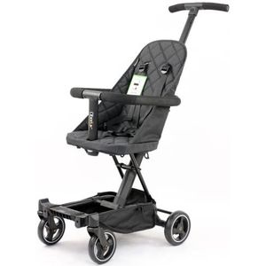 Oberlux Omvormbare 3-in-1 kinderwagen, lichtgewicht, opvouwbaar en compact, duwzitje, reisbuggy voor baby's ouder dan 6 maanden (zwart)