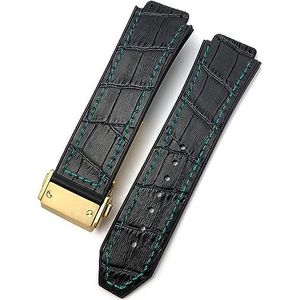 INSTR 20mm 22mm Koeienhuid Rubber Horlogeband voor Hublot Kalfsleer Siliconen Horloge Band Armbanden 25mm * 19mm (Color : 2, Size : 22x16x20mm)