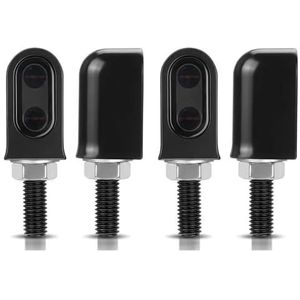 Universele 12V Motorfiets Indicatoren LED Richtingaanwijzer Motorfiets Knipperlicht Signaallamp Knipperlicht(4PCS Black)