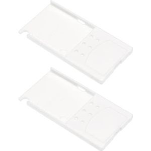 VGOL 2 Stks Witte Camera's Card Adapter Memory Stick Pro Duo MS Adapter Lange MS-kaart Converter Compatibel met Sony Oude CCD Camera's