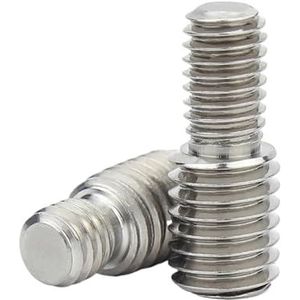 Dubbele kop conversieschroef draaddiameter wijzigen Buitendraadmaat reduceerkopschroef 304 roestvrij staal(M5x6 - M6x6)