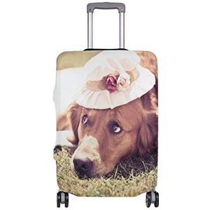AJINGA bruine hond gras hoed reizen bagage beschermer koffer cover XL 29-32 in