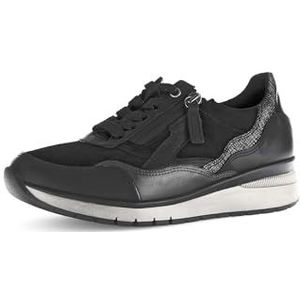 Gabor Lage sneakers voor dames, Zwart Asfalto 67, 38.5 EU