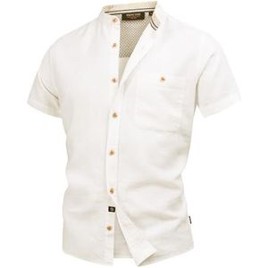 Indicode Herren INNiell Shirt | Overhemd met borstzak en button-down kraag Offwhite L