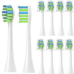 YMPBO 10 STKS Tandenborstelkoppen Compatibel met 7AM2M AM101/AM105 Elektrische Tandenborstel Vervanging Hoofden +[1 Gratis Universele Standhouder + 30 STKS Tandzijde Picks] Zachte Dupont Borstel