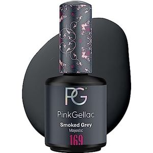 Pink Gellac Gellak - 169 Smoked Gery 15 ml - UV Gel Nagellak Grijs - Eenvoudig aan te brengen Nagellak voor 14 Dagen Salonkwaliteit - Veganistische Gellak gemaakt in Nederland