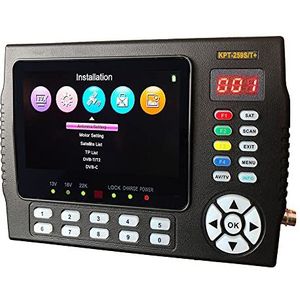 Satellietzoeker, digitale satellietsignaalzoeker, KPT-259ST+AHD DVB-S2/T2/C Spectrum Satellietzoeker Zoeken Star Instrument voor het aanpassen van satelliet-tv-dis