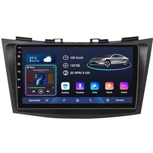 Android 14 9 Inch Touchscreen Autoradio 2 Din voor Suzuki Swift 2011-2015 met CarPlay & Android Auto Stuurbediening GPS Navigatie AHD Backup Camera Bluetooth (YS10 (2+32G))