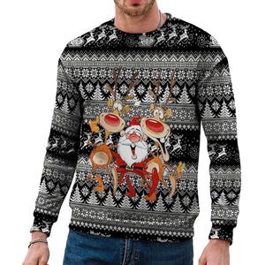 Kerstman-sweatshirts voor heren bedrukken,Kerstmantruien met ronde hals voor dames en heren - Dames herfstmode voor kerstfeest, winkelen, wandelen, verzamelen, thuis Itrimaka