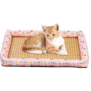 Zelfkoelende matten voor huisdieren voor honden | Bamboe Cool Mat Slaapbed voor Huisdieren Kennels Kratten - Waterdichte en wasbare bamboe koelmat voor kennelkratten Zomer, levering in Rubyonly