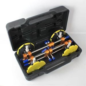 Glazen zuignappen, 1 set steennaadzetters met kunststof behuizing, 6 inch vacuümzuignappen for het verbinden van stenen, rubberen naadloze nivelleringszuigers