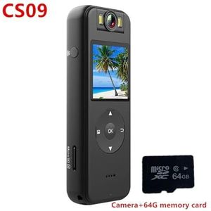 Lichaamscamera 4K High-Definition Camera, Sportcamera, WiFi Hotspot Helmcamera, Outdoor Mini DV Motorrijden Wetshandhaving Recorder (Color : Camera 64G card, Size : 1)