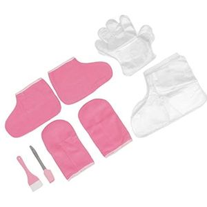 Juroupi Wax Hand Voet Voeringen Paraffine Roze Flanel Bewaar Warme Wegwerphandschoenen Wax Wanten Voet Set