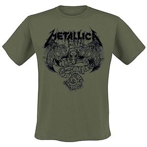 Metallica Roam Blast Olive T-shirt olijf L 100% katoen Band merch, Bands