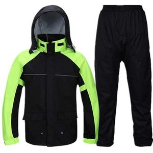 AITROMNI Heren Motorfiets Regenpak Outdoor Reflecterend Waterdicht Workwear Jas Voor Fietsen Paardrijden Fietsen Camping Wandelen, Groen, M