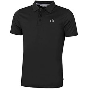 Calvin Klein Heren Central Light Wicking Golfpoloshirt - Zwart - L