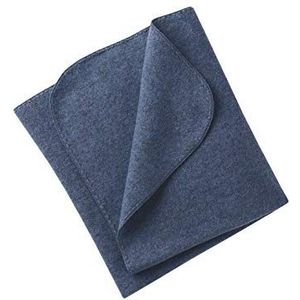 Engel babydeken, wollen fleece, blauw melange, 80x100 cm