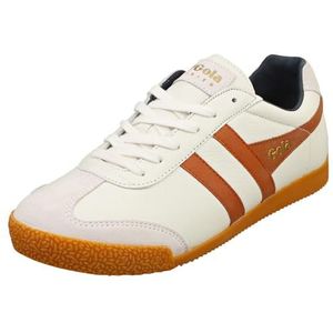 Gola Harrier Heren Klassieke Trainers, Wit Oranje, 46 EU