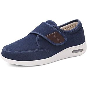 Nwarmsouth Verstelbare Comfort Slippers, Grote maat voet gezwollen oudere schoenen verstelbare sportschoenen-blauw_UK8.5, Gezellige Artritis Oedeem House Schoenen