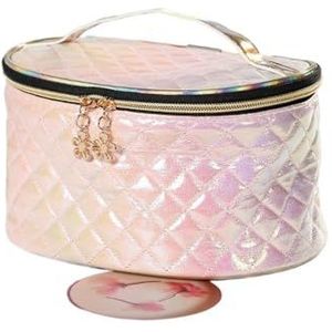 Grote Capaciteitspu Kosmetische Zak Reizen Mode Waterdichte Draagbare Kos, Lichtroze, Eén maat