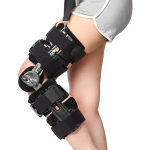 NIdreamCE Scharnierende Kniebrace ROM Post Op, Verstelbare Kniebrace Stabilisatie Vergrendeling, ACL, PCL, MCL Ondersteuning Knie Immobilisator Brace, Orthopedische Revalidatie voor Mannen & Vrouwen