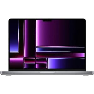 2022 Apple MacBook Pro met M2 met 12-core CPU (14-inch, 16GB RAM, 1TB SSD Storage) (QWERTY English) Space Grijs (Refurbished)