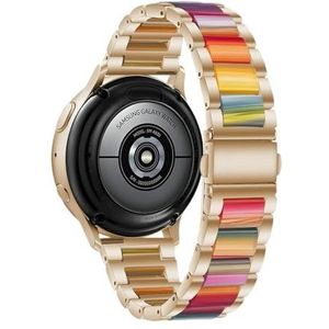 20 mm band geschikt for Samsung Galaxy Watch 3 41 mm 45 mm Actief 2 40 mm 44 mm Gear S3 staal + harsband geschikt for Huawei GT3 22 mm geschikt for Amazfit gts 3(Color:Rose Gold Colorful,Size:20mm)