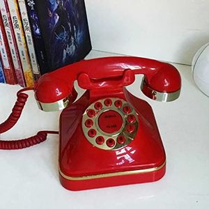 GPDNBIEU, Klassieke retro telefoon met drukknop, vaste, telefoonlijnaangedreven, ouderwetse for thuis en op kantoor, bekabelde huistelefoon