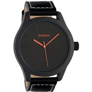 OOZOO Timepieces Zwart/Oranje horloge C1069 (46 mm)