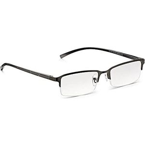 Leesbrillen voor Heren, Halfrandloze Brillen met Verende Scharnieren en Antikraslenzen, Stijlvolle Comfortabele Brillen voor de Hele Dag. Read Optics