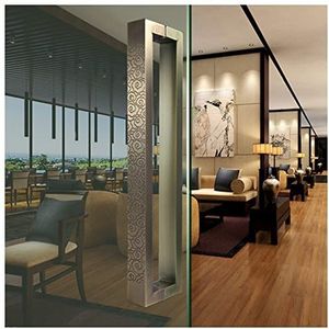 MWANG Kantoor schuifdeurgreep voor binnen- en buitendeuren, bronskleur roestvrij staal dubbelzijdige push-pull bar handvat, glazen en houten deur (maat: 60 cm)